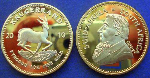 1oz. SOUTH AFRICA KRUGERRAND 999 24k Gold Layered COIN,WOW !!!!