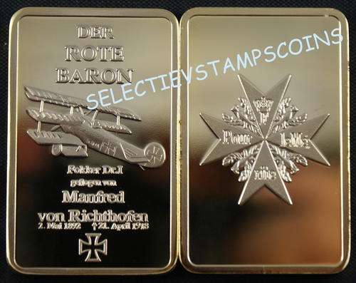 1oz 24ct GOLD LAYERED BARON BAR | 100 MILLS | *RARE* NEW