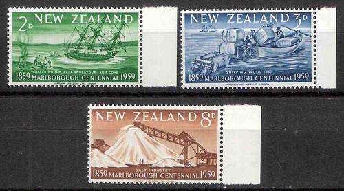 NEW ZEALAND 1959 CENTENARY OF MARLBOROUGH PROVINCE UMM SET