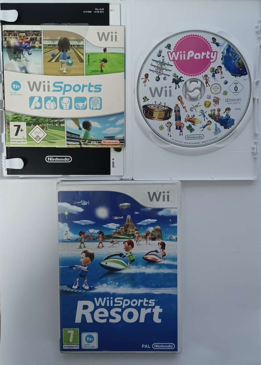 Nintendo Wii Party/Sports Bundle 3 games