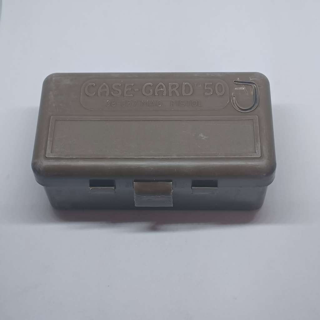 MTM 50 round ammo case-gard for 38-357 bullets. - Brown