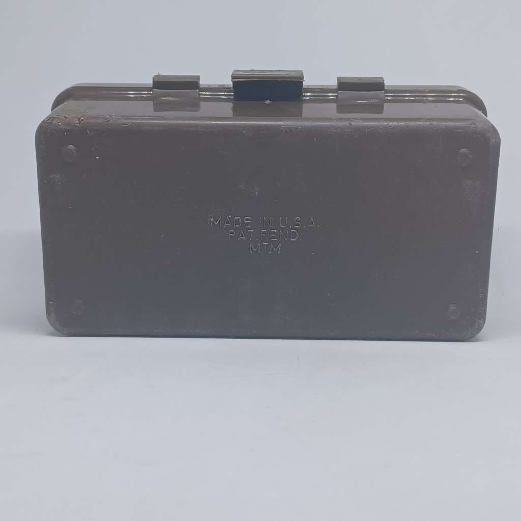 MTM 50 round ammo case-gard for 38-357 bullets. - Brown