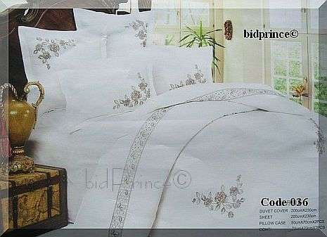 Quality Embroidered Duvet set - 6 Piece - 036