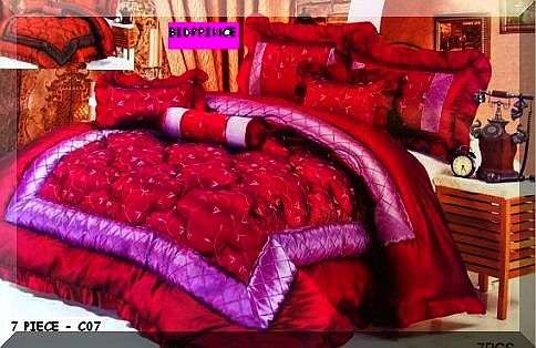 7 PIECE SILK COMFORTER SET
