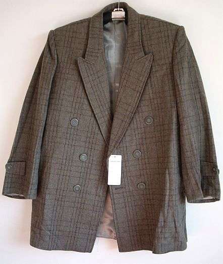 GREY CHECKED OVERCOAT JACKET
