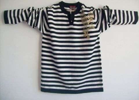 Immaculate Black and White Striped Sweater- size 14