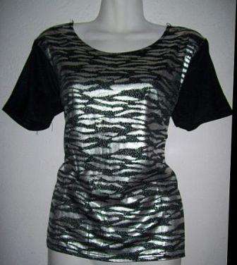 Shiney Black/Silver Top - Size 12
