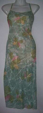 floral light greenish dress: Size 32