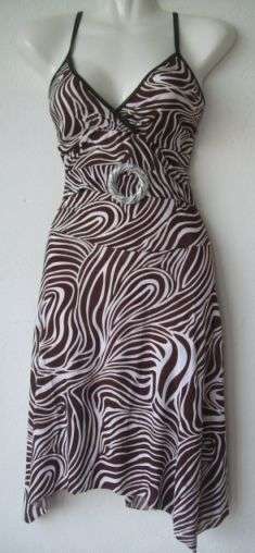 Stripped Choc Dress. Size: 36