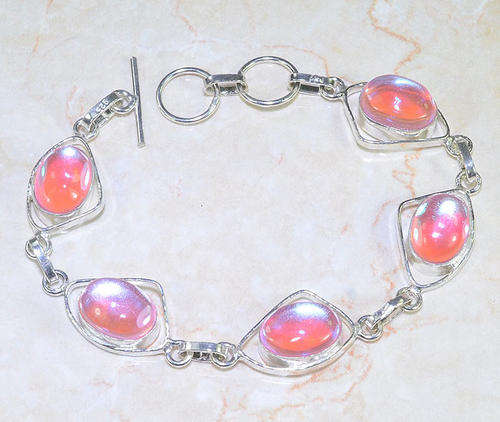 RAINBOW TOPAZ SILVER BRACELET