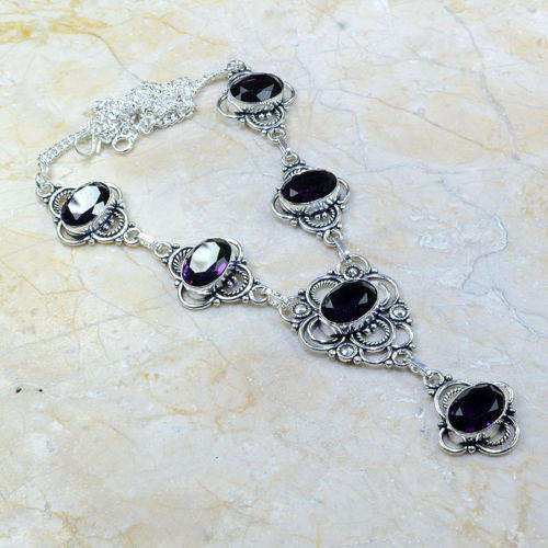 VINTAGE FEEL AMETHYST NECKLACE