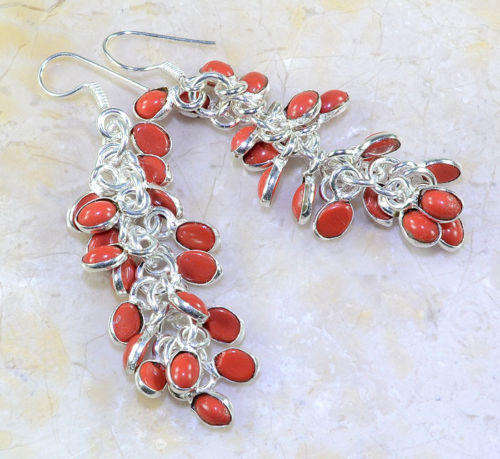 EXQUISITE RED CORAL EARRINGS