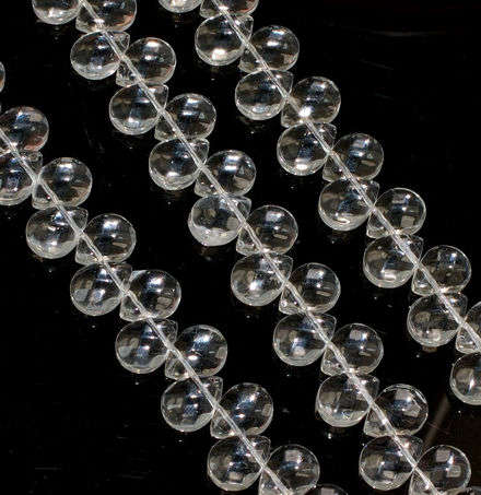 White Czech Glass Faceted Teardrop Loose Beads