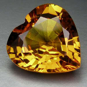 6.10ct. EXCELLENT YELLOW GOLD SAPPHIRE HEART SHAPE GEM