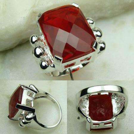 2012 Valentine's Collection - RED TOPAZ RING SILVER
