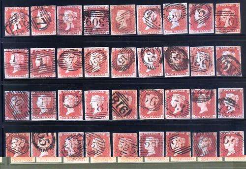 PENNY REDS - IMPERFORATE - FOR 36 IN PERFECT CONDITION