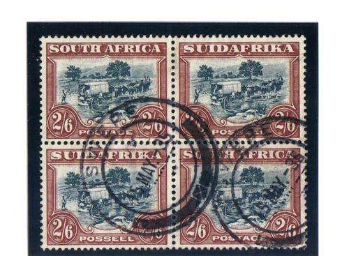 1930 - 1950 BLOCK OF FOUR 2 /6 d FINE USED