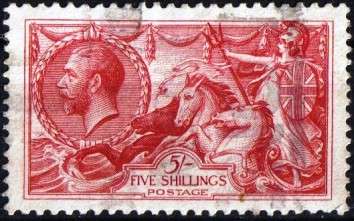 1913 - 5s RED - VERY FINE USED