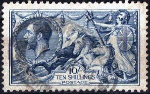 1913 - 10s BLUE - VERY FINE USED