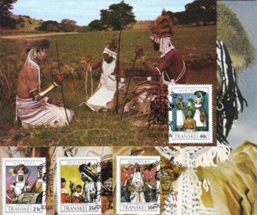 TRANSKEI 1990 - DIVINERS OF TRANSKEI - SET OF 4 MAXIMUM CARDS