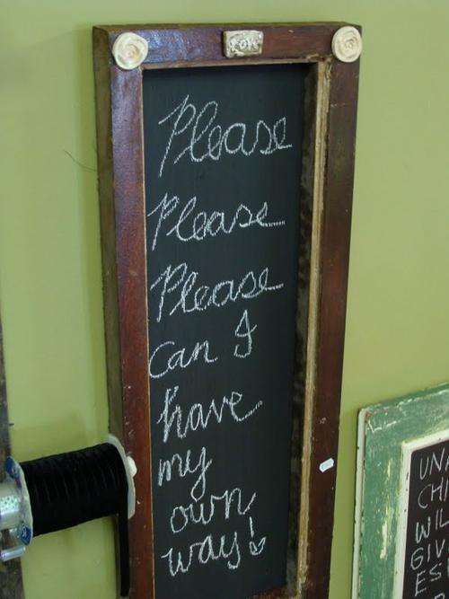 LONG THIN CHALKBOARD MADE OF OLD WINDOW FRAME!! **FREE POSTAGE**