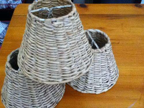 SMALL LAMPSHADES MADE OF WOVEN SISAL ***REDUCED PRICE***