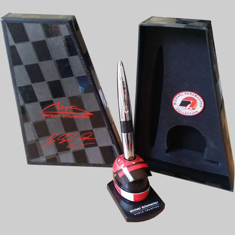 Michael Schumacher Signature Ballpoint Pens With Helmet Holder | Limited Editions | 3 Colour Options