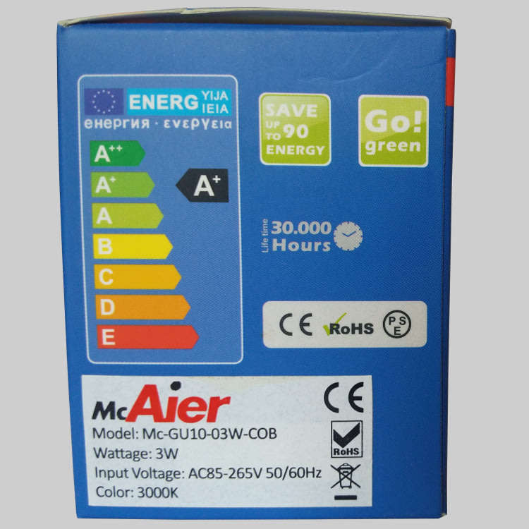 GU10 LED COB Light | 3000k & 6000k | Cool & Warm White | 3 Watts | 260 Lumens | Local Stock