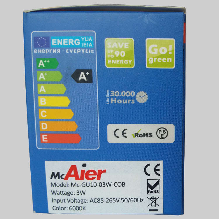 GU10 LED COB Light | 3000k & 6000k | Cool & Warm White | 3 Watts | 260 Lumens | Local Stock