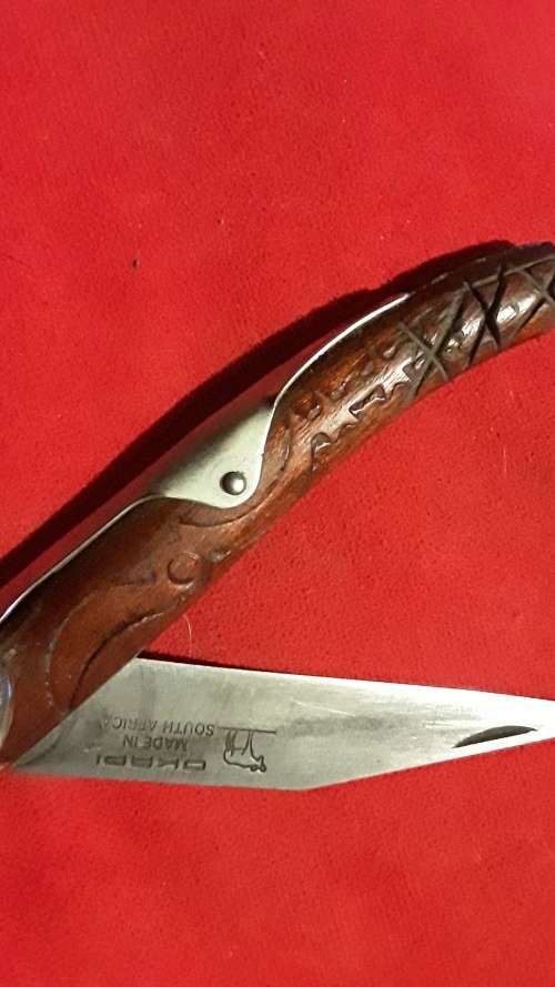 OKAPI FOLDING KNIFE WITH WOODEN HANDLE