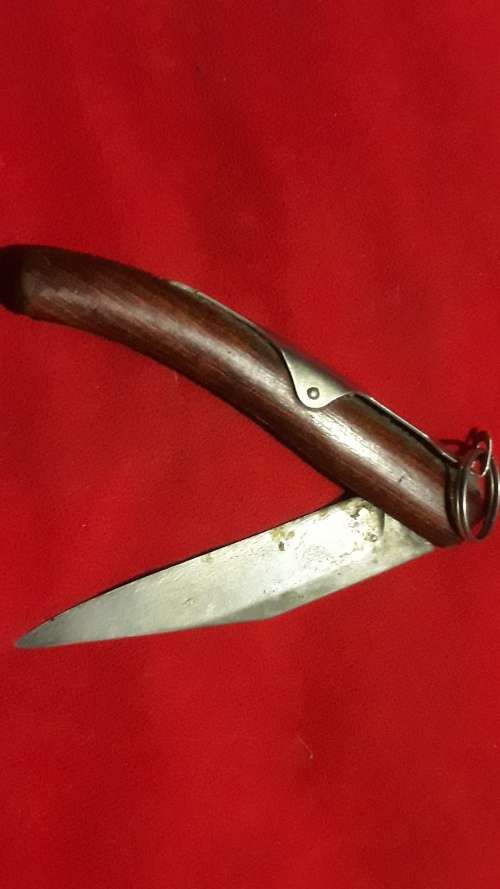 OKAPI FOLDING KNIFE WITH WOODEN HANDLE