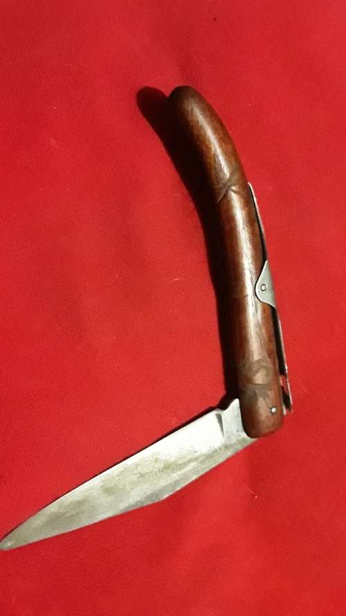 OKAPI FOLDING KNIFE WITH WOODEN HANDLE