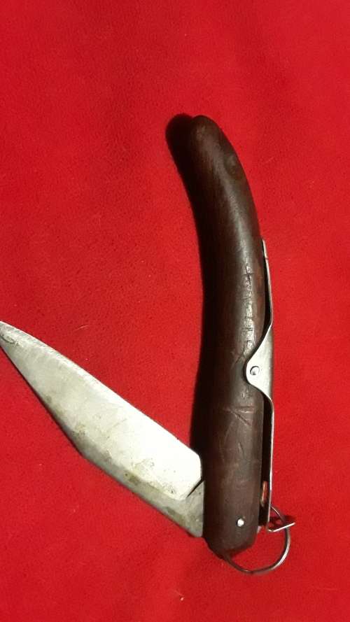 OKAPI FOLDING KNIFE WITH WOODEN HANDLE