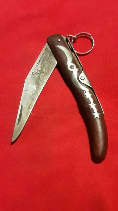 OKAPI FOLDING KNIFE WITH WOODEN HANDLE