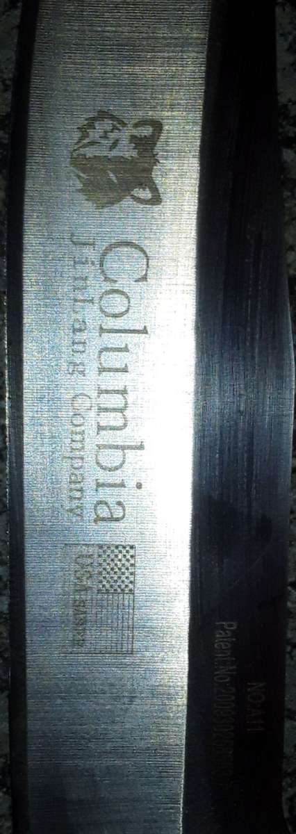 COLUMBIA JINLANG COMPANY 11` HUNTING KNIFE, NEW USA SABER W/SHEATH