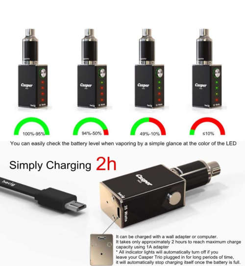 Casper Trio 3 In 1 Dry Herb Wax Vaporizer Kit