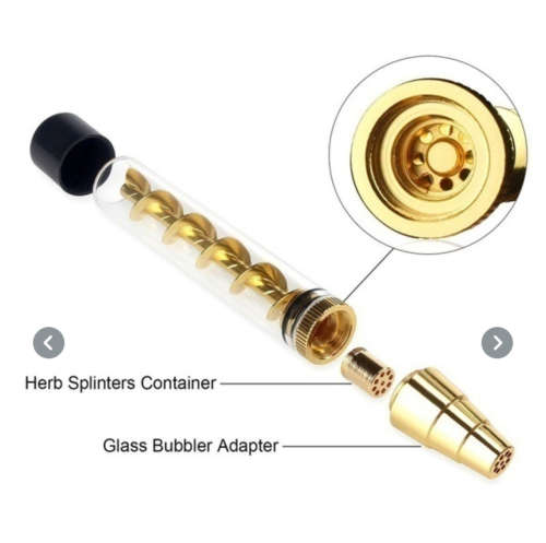Smoking Twisty Glass Blunt Pipe With Cleaning Kit