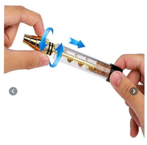 Smoking Twisty Glass Blunt Pipe With Cleaning Kit