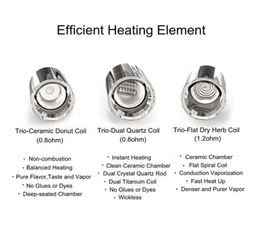 Casper Trio 3 In 1 Dry Herb Wax Vaporizer Kit