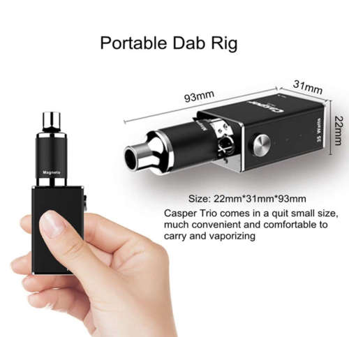 Casper Trio 3 In 1 Dry Herb Wax Vaporizer Kit