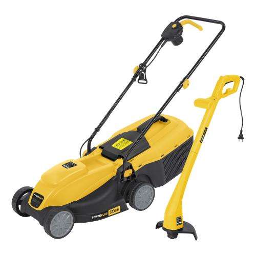 Power Plus - 1300w Lawnmower + 250w Trimmer - 320mm