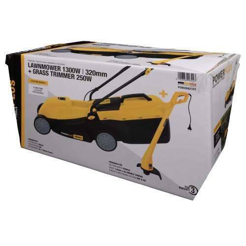Power Plus - 1300w Lawnmower + 250w Trimmer - 320mm