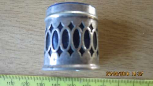 salt pot with blue insert, as per photo