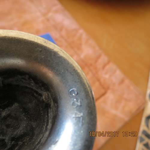 pair of silver plated candle sticks, 12cm high, 26cm across, as per photo