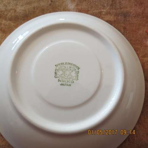 Willow pattern small saucer, Double Phoenix Nikko Japan, as per photo