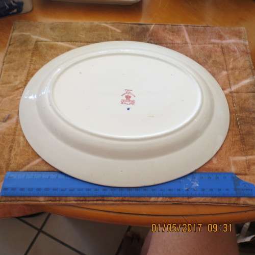 Willow pattern multi colour serving platter, Pekin Wood & Sons, as per photo