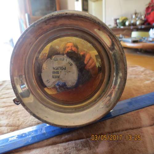 Large silver plated water jug, 24.5cm high, as per photo