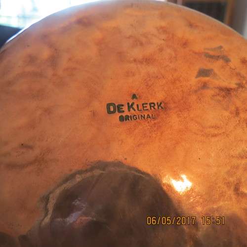 Copper watering can, A De Klerk Original, as per photo