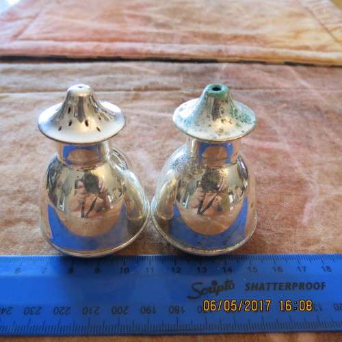EPNS A1 Lewbury salt and pepper set, some corrosion on salt, as per photo