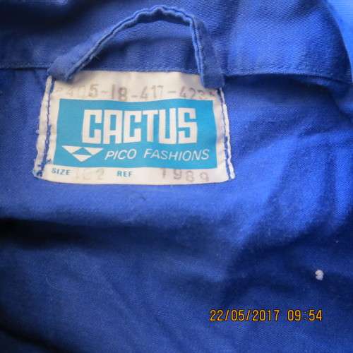 South African Navy blue shirt with badges, label stamped 1989, as per photo
